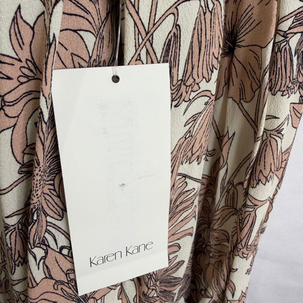 Karen Kane Womens Flowy Floral Peasant Blouse Top 1X NWT $148‎ Romantic Boho - Picture 8 of 12